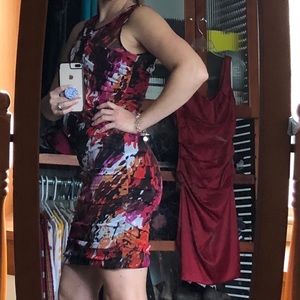 Body-con colorful cocktail dress. Size 8